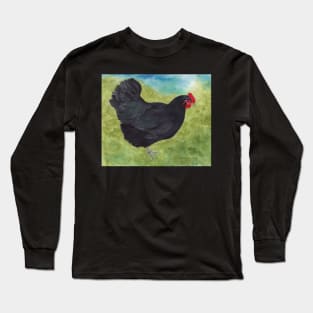 How Do You Like My Little Black Dress? Black Hen Long Sleeve T-Shirt